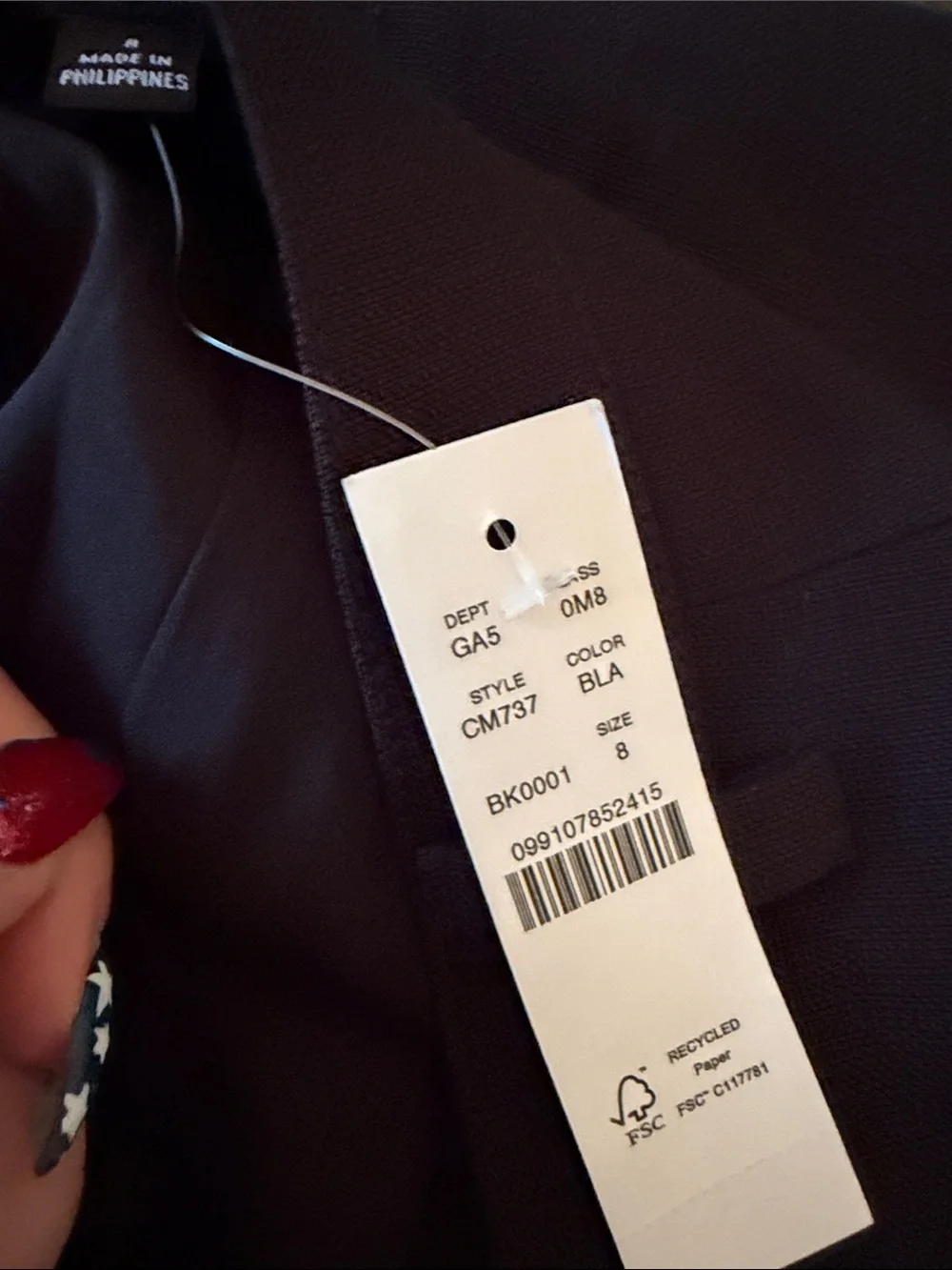 J.Crew Black Top with Ribbed Neck